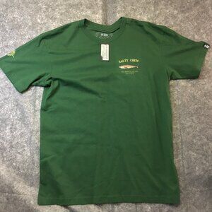 Salty Crew shirt Mens Large Green Amadeo Bachar Ahi Mount Double Sided T-shirt